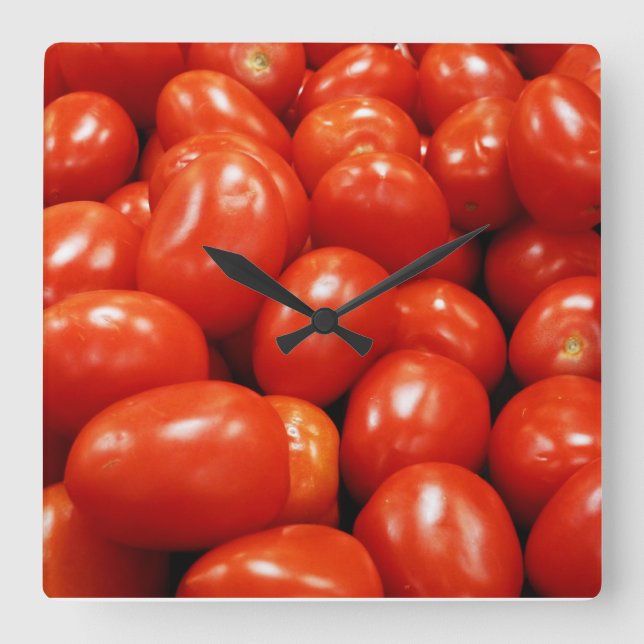 Reloj Cuadrado Tomates de Roma (Anverso)