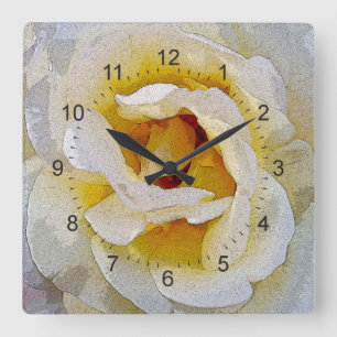 Reloj Cuadrado tonos blancos a amarillos