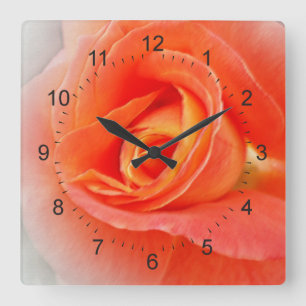 Reloj Cuadrado tonos rosa pastel