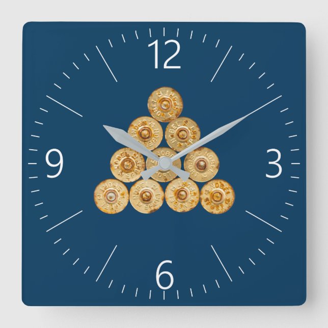 Reloj Cuadrado Top view of the hunt cartridges (Anverso)