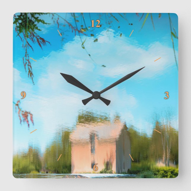 Reloj Cuadrado Topsy Turvy (Anverso)