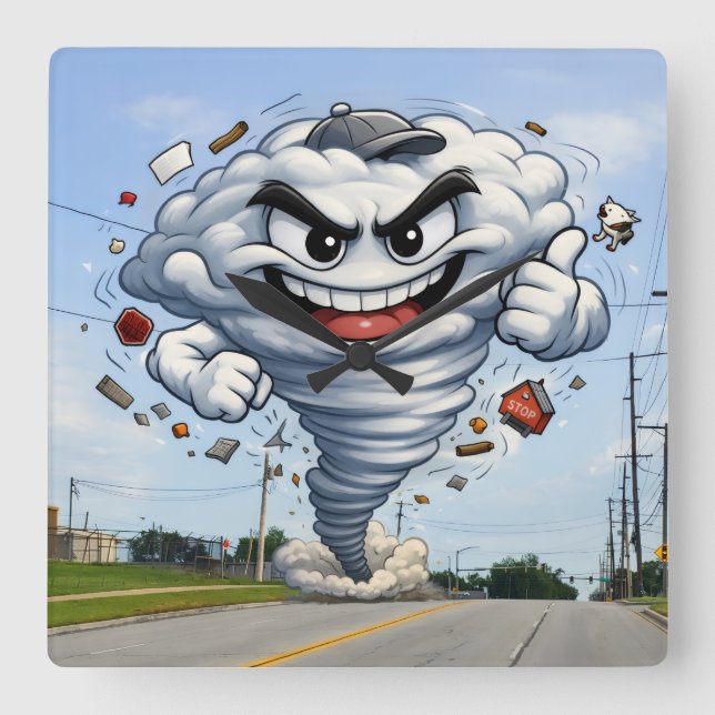 Reloj Cuadrado Tornado (Anverso)