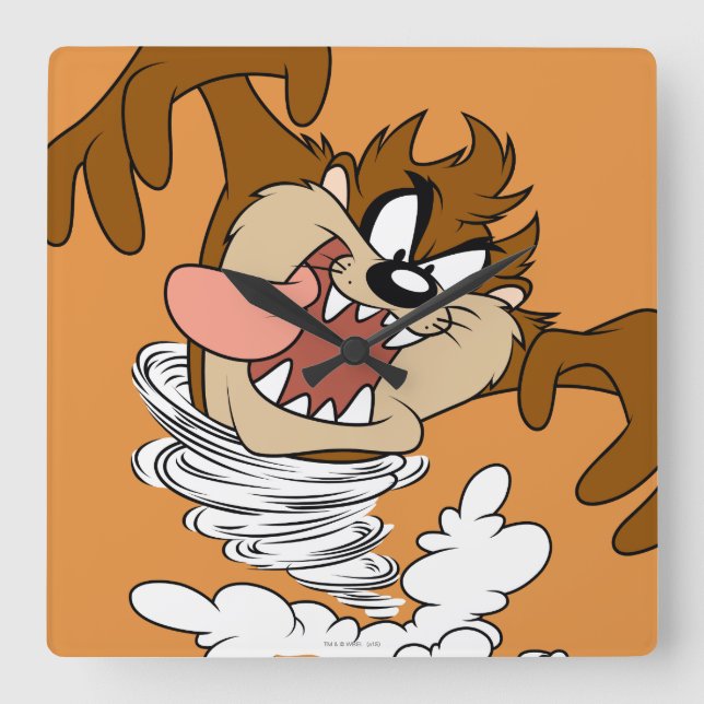 Reloj Cuadrado Tornado remolcador TAZ™ (Anverso)