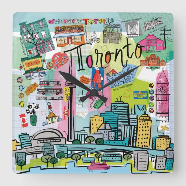 Reloj Cuadrado Toronto, Canadá (Anverso)