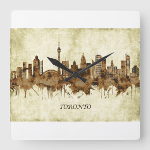 Reloj Cuadrado Toronto Canada Cityscape