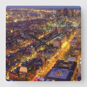 Reloj Cuadrado Torre céntrica de Boston y de Hancock