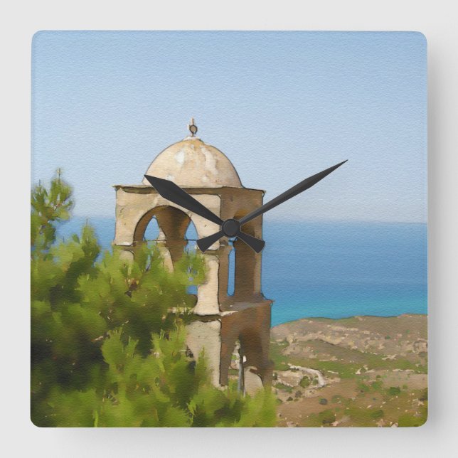 Reloj Cuadrado Torre de campana acuática (Anverso)