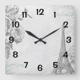 Reloj Cuadrado Torre Eiffel de París