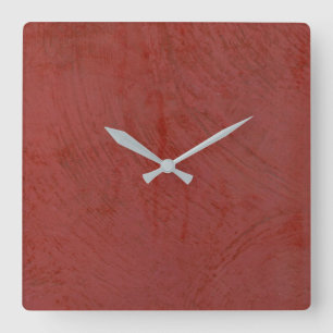 Reloj Cuadrado Toscana Red Stucco