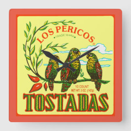 RELOJ CUADRADO TOSTADAS