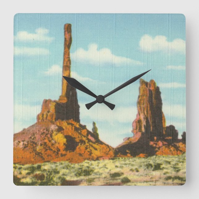 Reloj Cuadrado Tótem Pole (Anverso)