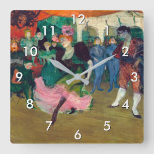 Reloj Cuadrado Toulouse-Lautrec - Marcelle Lender, bailando Boler