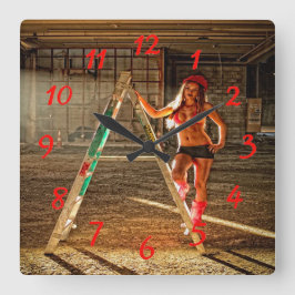 Reloj Cuadrado Trabajador de la construcción Sexy