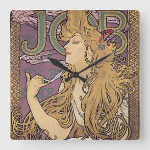 Reloj Cuadrado Trabajo (1896) de Alphonse Mucha
