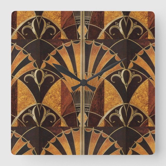 RELOJ CUADRADO TRABAJO INLADO ART DECO (Anverso)