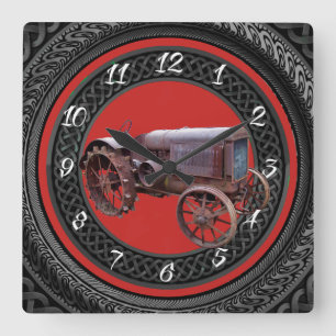 RELOJ CUADRADO TRACTOR VIEJO