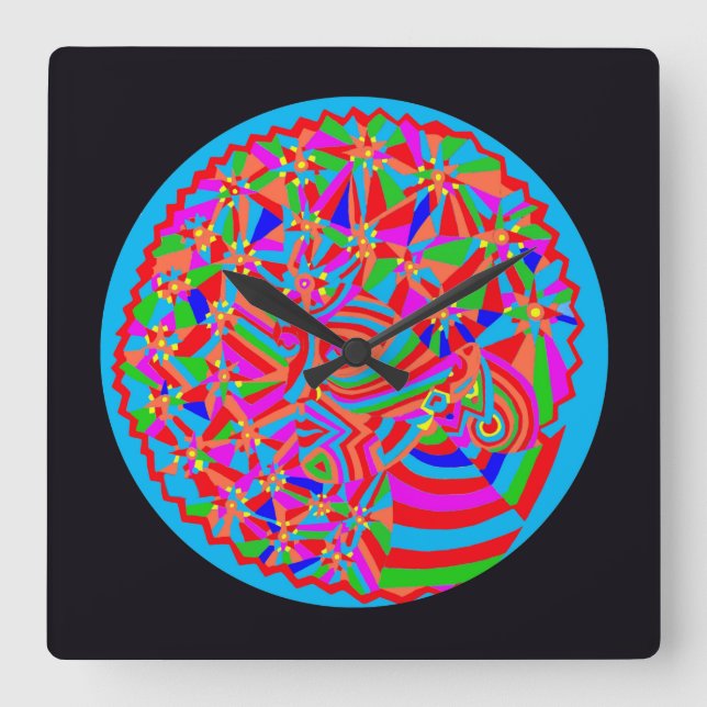 Reloj Cuadrado Trance mágico (Anverso)