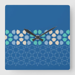 Reloj Cuadrado Tranquilidad turquesa azul