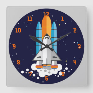 Reloj Cuadrado Transbordador espacial universal