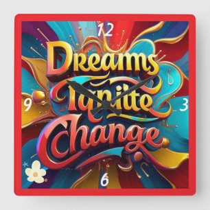 Reloj Cuadrado "Transformar tu mundo"