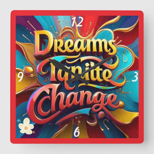 Reloj Cuadrado "Transformar tu mundo" (Anverso)