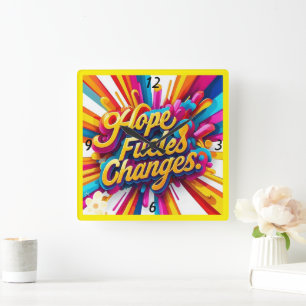 Reloj Cuadrado "Transforme Tu Vida"