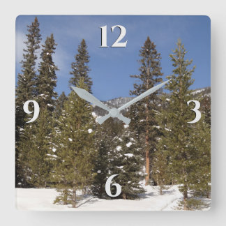 Reloj Cuadrado Trayectos de montaña de Montana en fotografía de p
