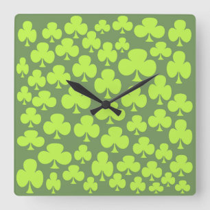 Reloj Cuadrado Trébol