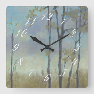 Reloj Cuadrado Tree-Lined Wheat Grass I