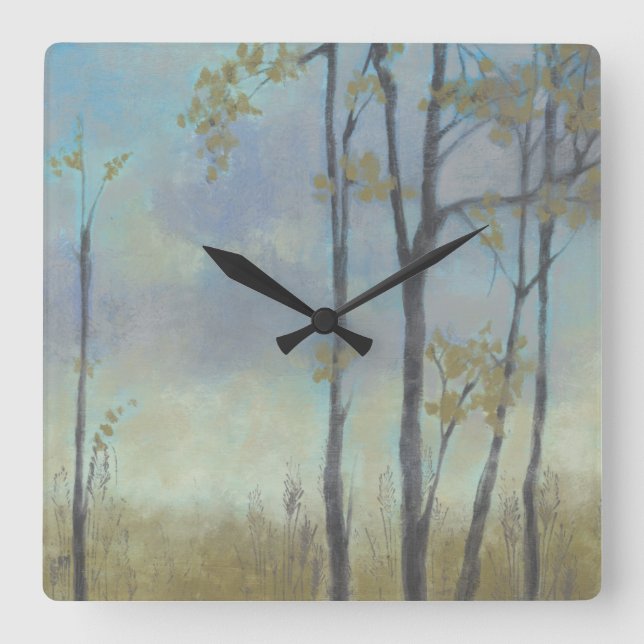 Reloj Cuadrado Tree-Lined Wheat Grass I (Anverso)