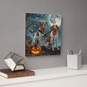 Reloj Cuadrado Treeing Walker Halloween Spooky