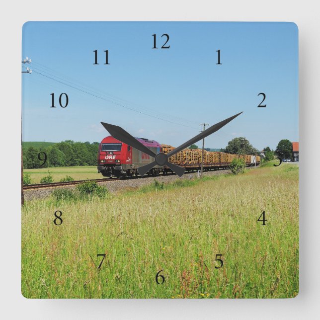 Reloj Cuadrado Tren de carga en Simtshausen (Anverso)