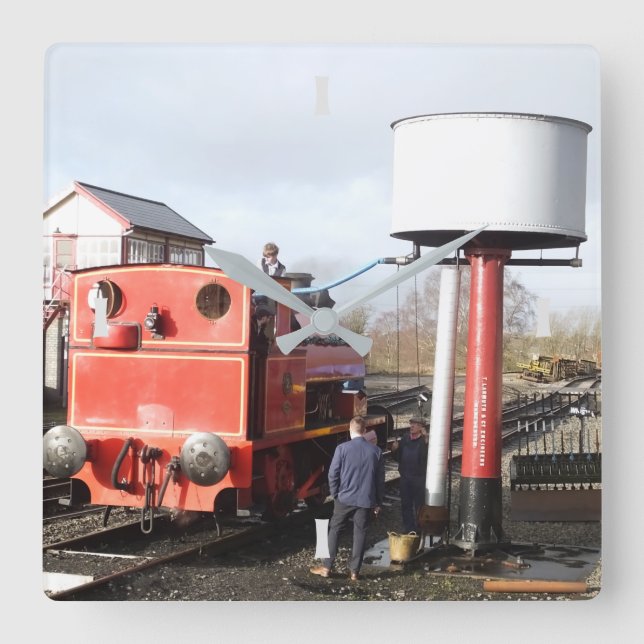 RELOJ CUADRADO TREN DE VAPOR   (Anverso)