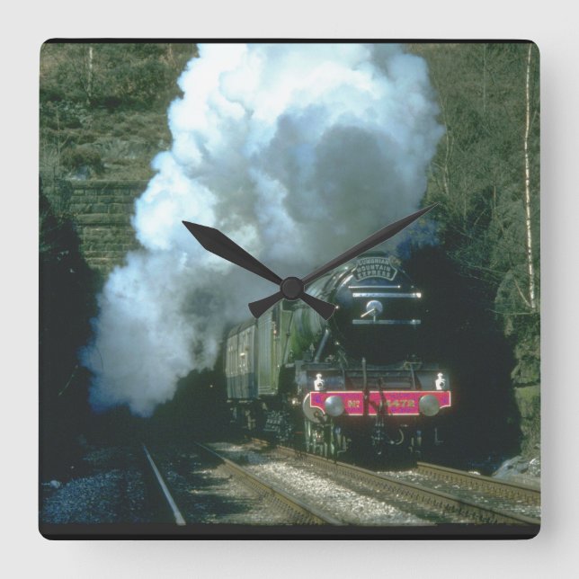 Reloj Cuadrado Trenes cogidos Scotsman del between_Steam del (Anverso)