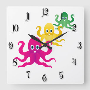 Reloj Cuadrado Tres galletas graciosas