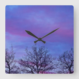 Reloj Cuadrado Tres pistas de árbol