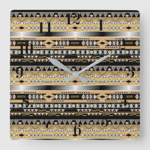 Reloj Cuadrado Tribal , étnico, adorno