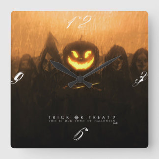 Reloj Cuadrado Trick or treat halloween wall clock