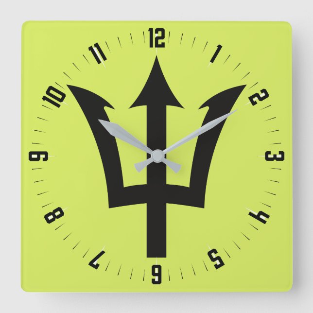 Reloj Cuadrado Trident de Barbados  (Anverso)