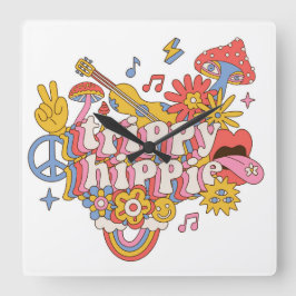 Reloj Cuadrado Trippy Hippy