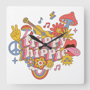 Reloj Cuadrado Trippy Hippy