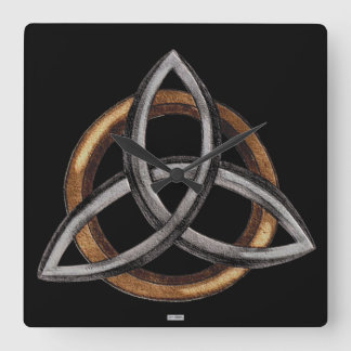 Reloj Cuadrado Triquetra (Marrón/Plata)