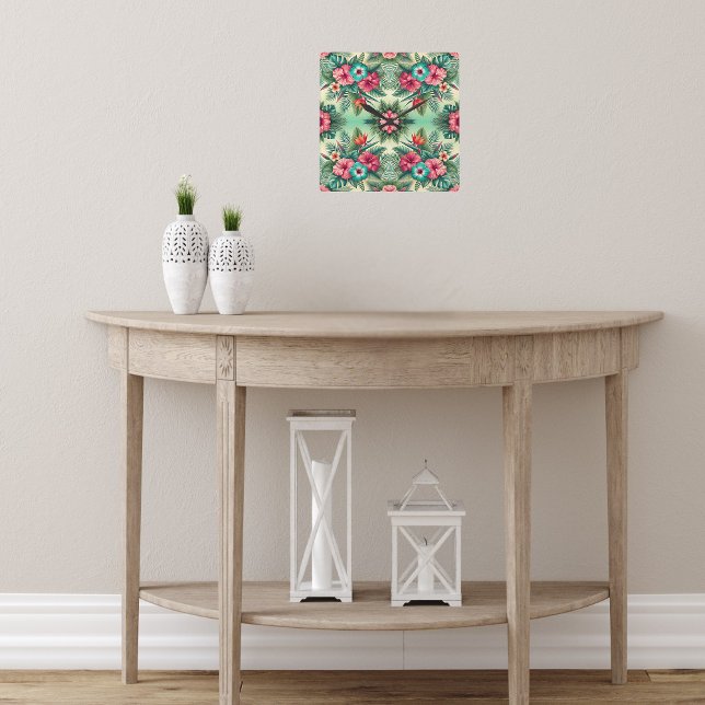 Reloj Cuadrado Trópicos Brillantes (Subido por el creador)