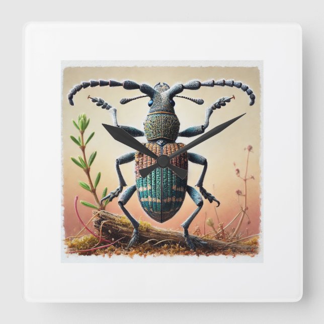 Reloj Cuadrado True weevil 250924IREF249 - Watercolor (Anverso)