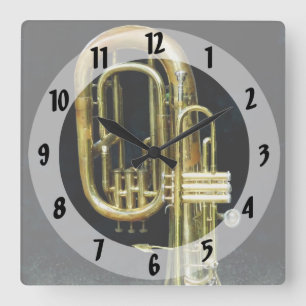 Reloj Cuadrado Trumpet And Tuba