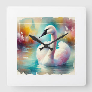 Reloj Cuadrado Trumpeter Swan Elegance 310824AREF120 - Watercolor
