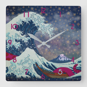 Reloj Cuadrado Tsunami del Mar de Salish