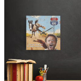 Reloj Cuadrado tu foto, consigue tus patadas, oatman arizona, bur