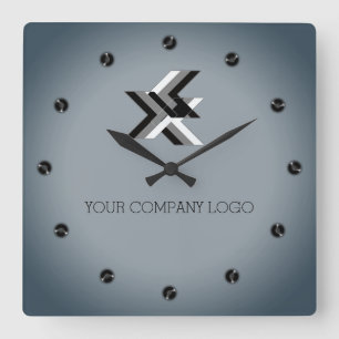 Reloj Cuadrado TU LOGO DE COMPAÑÍA, personalizado, agrega tu te