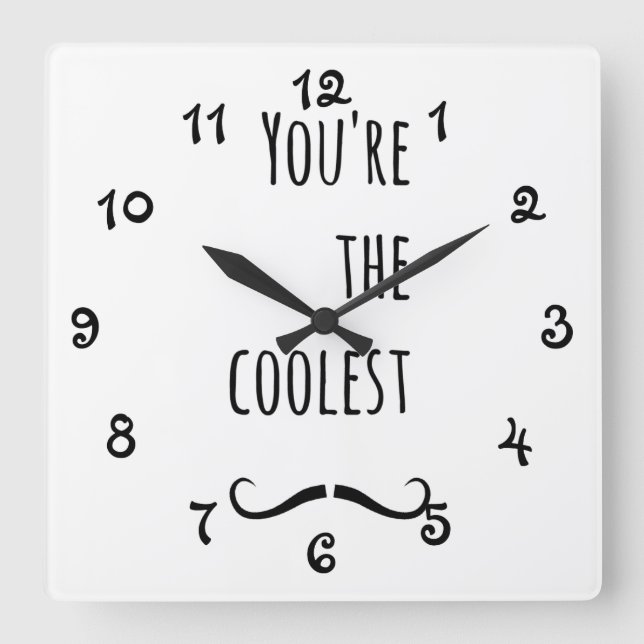 Reloj Cuadrado Tu Mustache Más Cómodo (Anverso)